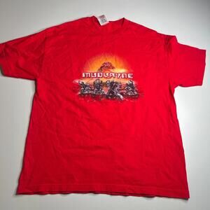 Vintage Mudvayne Band T-Shirt XL Red 2000s Metal Nu-Metal Graphic Alstyle USA